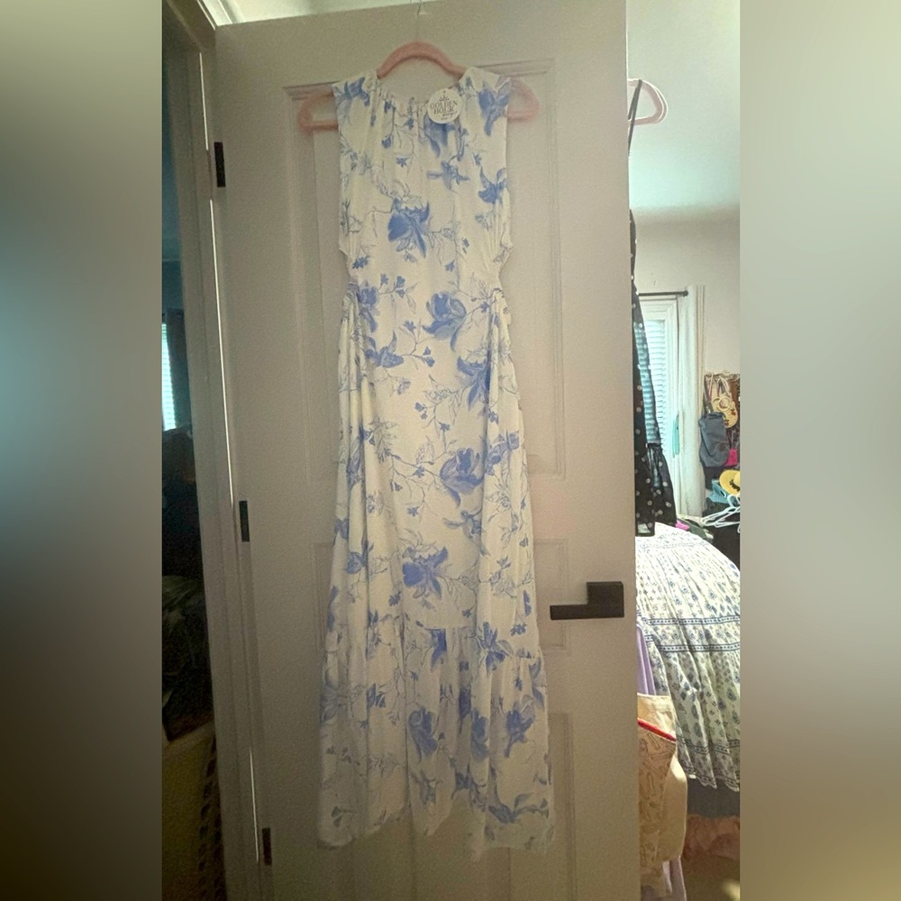 Floral Maxi Dress small side openings